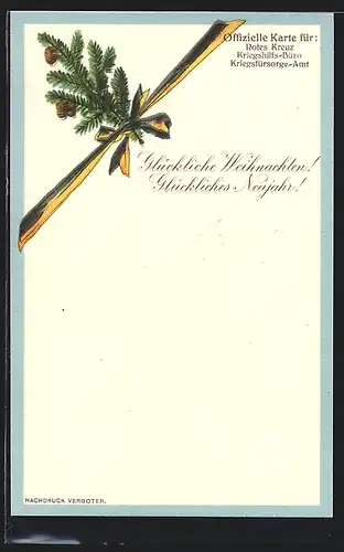 AK Rotes Kreuz, Weihnachtsgruss für Kriegshilfsbüro und Kriegsfürsorge-Amt