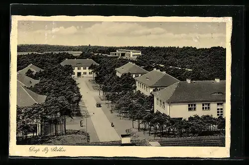 AK Deep /Bez. Stettin, Strassenpartie mit Auto