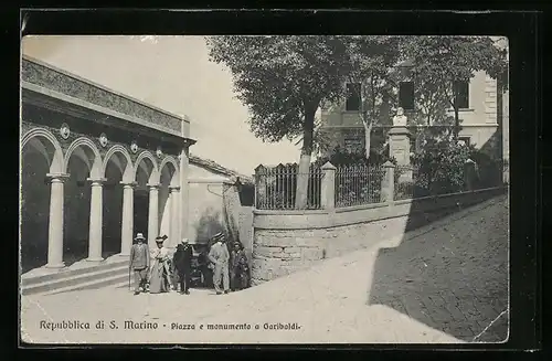 AK San Marino, Piazza e monumento a Garibaldi