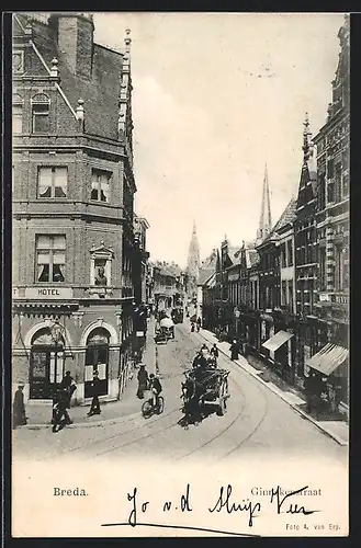 AK Breda, Ginnekenstraat, Strassenbahn