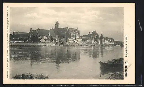 AK Marienburg, Flusspartie mit Schloss