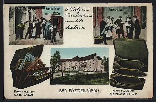 AK Bad Pöstyen-fürdö, Erkezeskor, Indulaskor