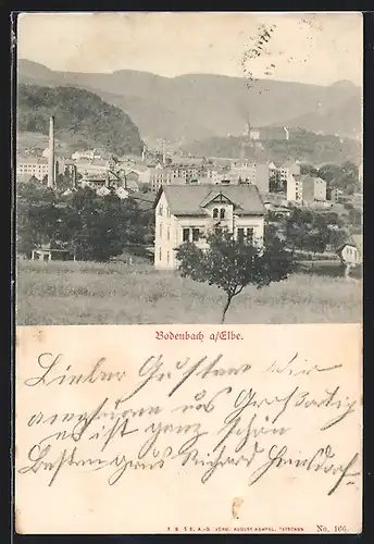 AK Bodenbach a / Elbe, Ortsansicht mit Landschaft