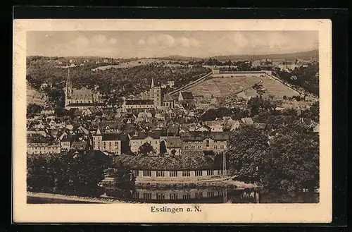 AK Esslingen a. N, Panorama aus der Vogelschau