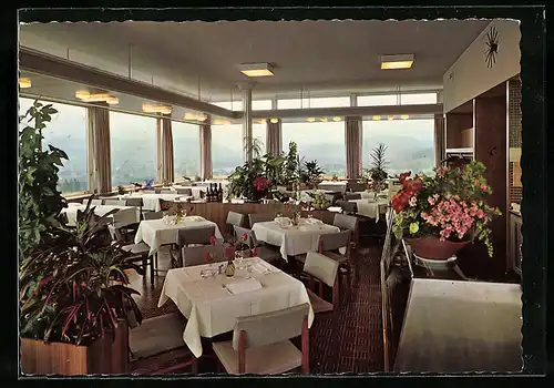 AK Bad Zurzach, Turm-Restaurant der Thermalquelle AG, Innenansicht