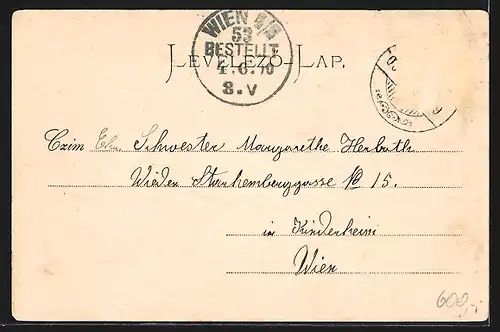 AK Pöstyén, Kursalon mit grüner Anlage und Besuchern