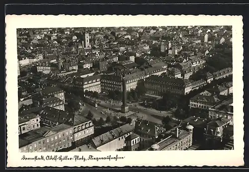 AK Darmstadt, Platz vom Flugzeug aus