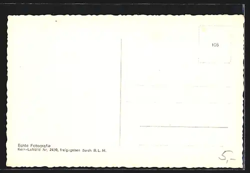 AK Darmstadt, Platz vom Flugzeug aus