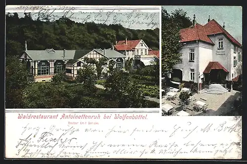AK Wolfenbüttel, Waldrestaurant Antoinettenruh, Terrasse