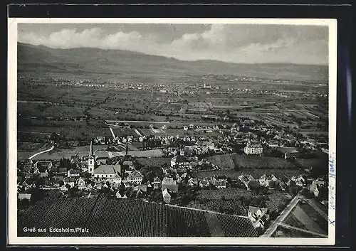 AK Edesheim / Pfalz, Gesamtansicht aus der Vogelschau