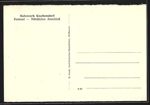 AK Kochendorf, Salzbergwerk, Festsaal, Nördlicher Abschluss