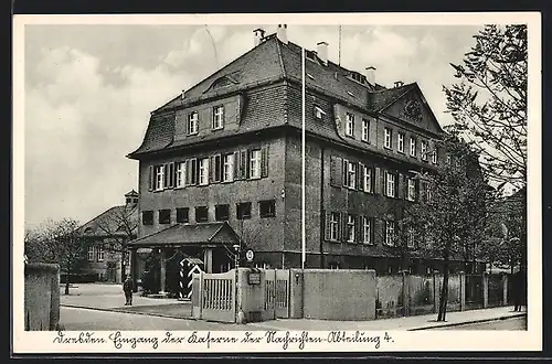 AK Dresden-Mickten, Eingang der Kaserne der Nachrichten-Abteilung 4
