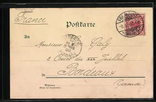 Holzbrand-Imitations-AK Kinderpaar spielt an einem Baum