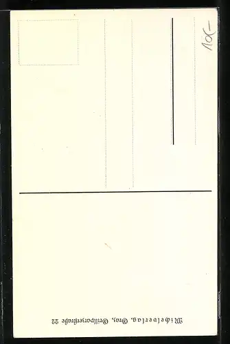 Künstler-AK Hofrat Dr. R. I. Binder, Mitarbeiter des Michel