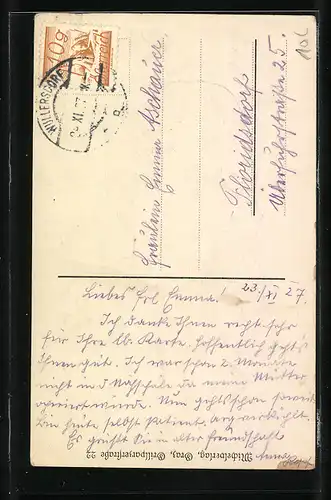 Künstler-AK Adolf Kroll, Mitarbeiter des Michel