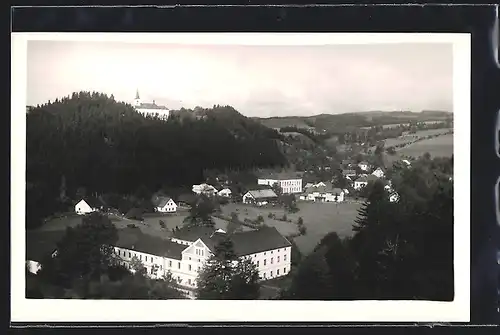 AK Skuchrow a. d. A., Ortsansicht aus der Vogelschau