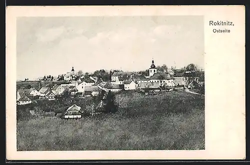 AK Rokitnitz / Rokytnice v Orlickych Horach, Ortsansicht von Osten