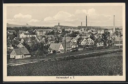 AK Heinersdorf a. T., Blick von der Bergwiese