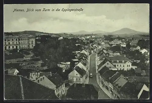 AK Niemes, Blick vom Turm in die Eppingerstrasse