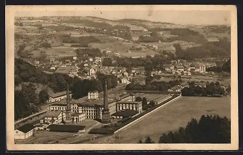 AK Zelezný Brod, Panoramablick auf den Ort