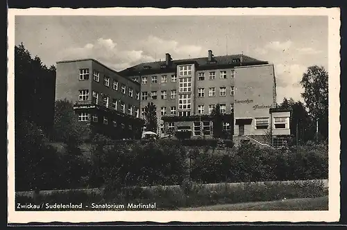 AK Zwickau i.B. / Cvikov, Ansicht vom Sanatorium Martinstal