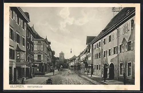 AK Villingen, Blick in die Rietstrasse