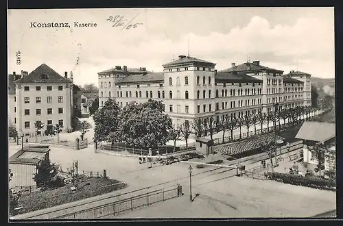 AK Konstanz, Strassenpartie mit Kaserne