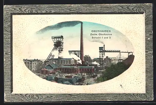 AK Oberhausen, Kohle-Zeche Oberhausen, Schacht 1 und 2