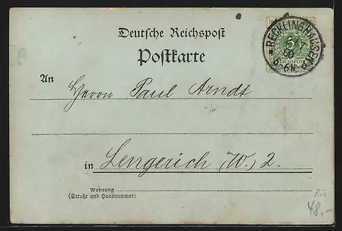 Mondschein-AK Recklinghausen, Zeche General Blumenthal, Teilansicht