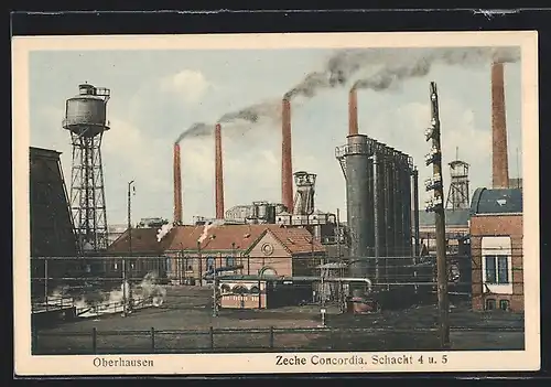 AK Oberhausen, Die Zeche Concordia, Schacht 4 und 5, Kohle