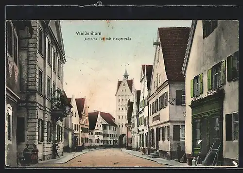 AK Weissenhorn, Unteres Tor mit Hauptstrasse