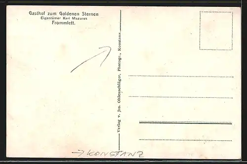 AK Konstanz, Gasthof zum Goldenen Sternen