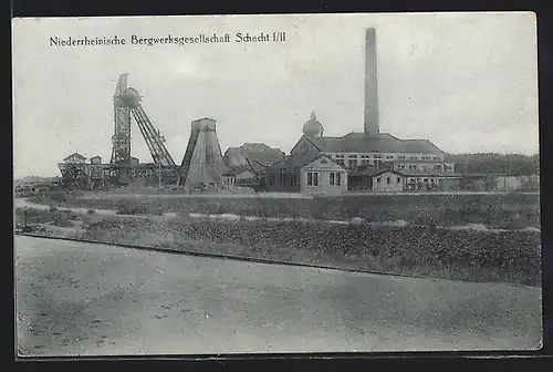 AK Neukirchen /Vluyn, Niederrheinische Bergwerksgesellschaft Schacht I/II