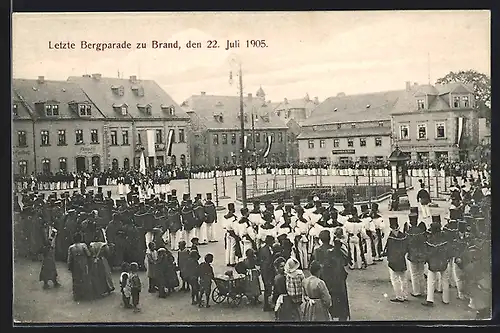 Lithographie Brand, Letzte Bergparade 1905