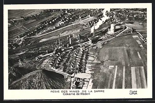 AK Reden / Saar, Zeche Reden aus der Vogelschau