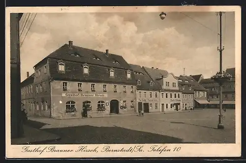 AK Bernstadt /Sa., Gasthof Brauner Hirsch