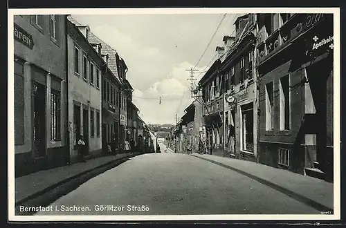 AK Bernstadt i. Sachsen, Apotheke in der Görlitzer Strasse
