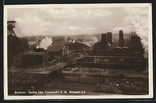 AK Bochum, Zeche Ver. Konstantin d. G., Schacht 1-4
