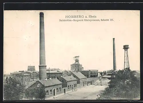 AK Homberg, Steinkohlen-Bergwerk Rheinpreussen, Schacht III.