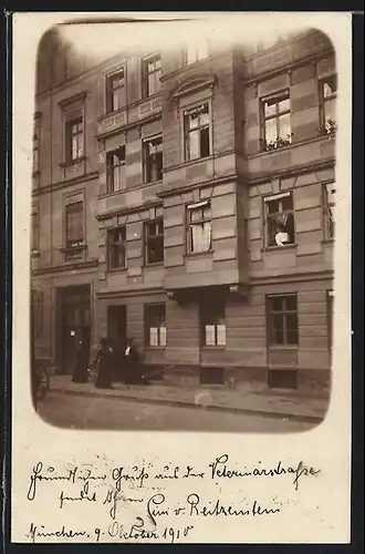Foto-AK München, Wohnhaus Veterinärstrasse 1910