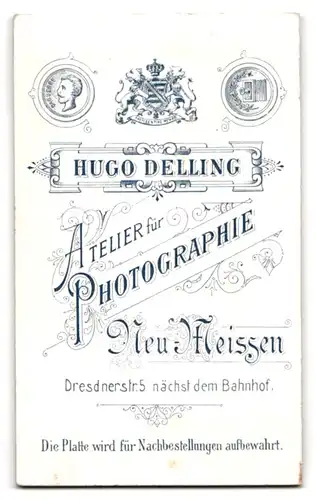 Fotografie Hugo Delling, Meissen, Dresdnerstr. 5, Junger gutbürgerlicher Herr mit Krawatte und Schnauzbart