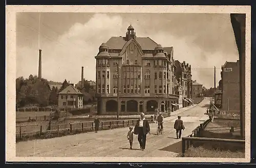 AK Warnsdorf / Varnsdorf, Ortspartie