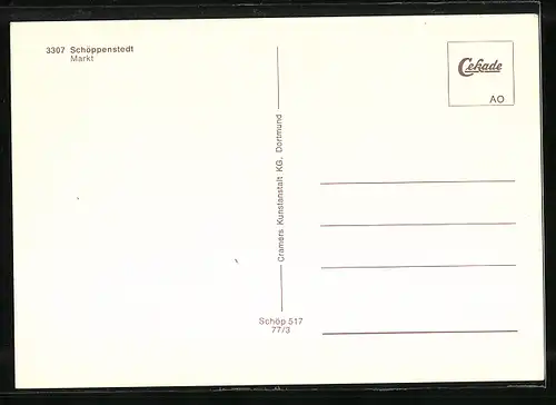 AK Schöppenstedt, Rathaus und Markt