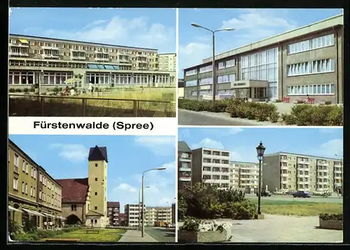AK Fürstenwalde, Kinderkrippe-Kindergarten Nord, Spree-Schwimmhalle, Mühlenstrasse, Strasse der Jugend
