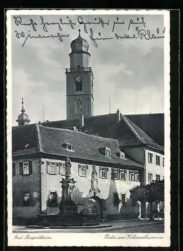 AK Bad Mergentheim, Partie m Kiliansbrunnen