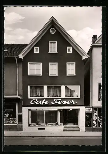 AK Göppingen, Cafe Fezer in der Marktstrasse