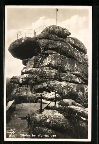 Foto-AK Ottofelsen bei Wernigerode
