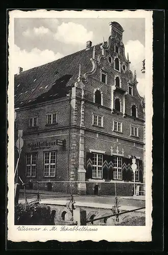 AK Wismar, Schabbelthaus mit Gasthof Porter-Stuben