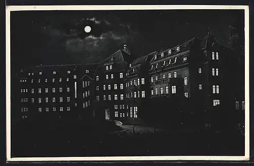 AK Piestany, Hotel Thermia Palace bei Vollmond