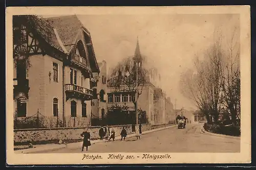 AK Piestany, Strasse Königszeile mit Kindern
